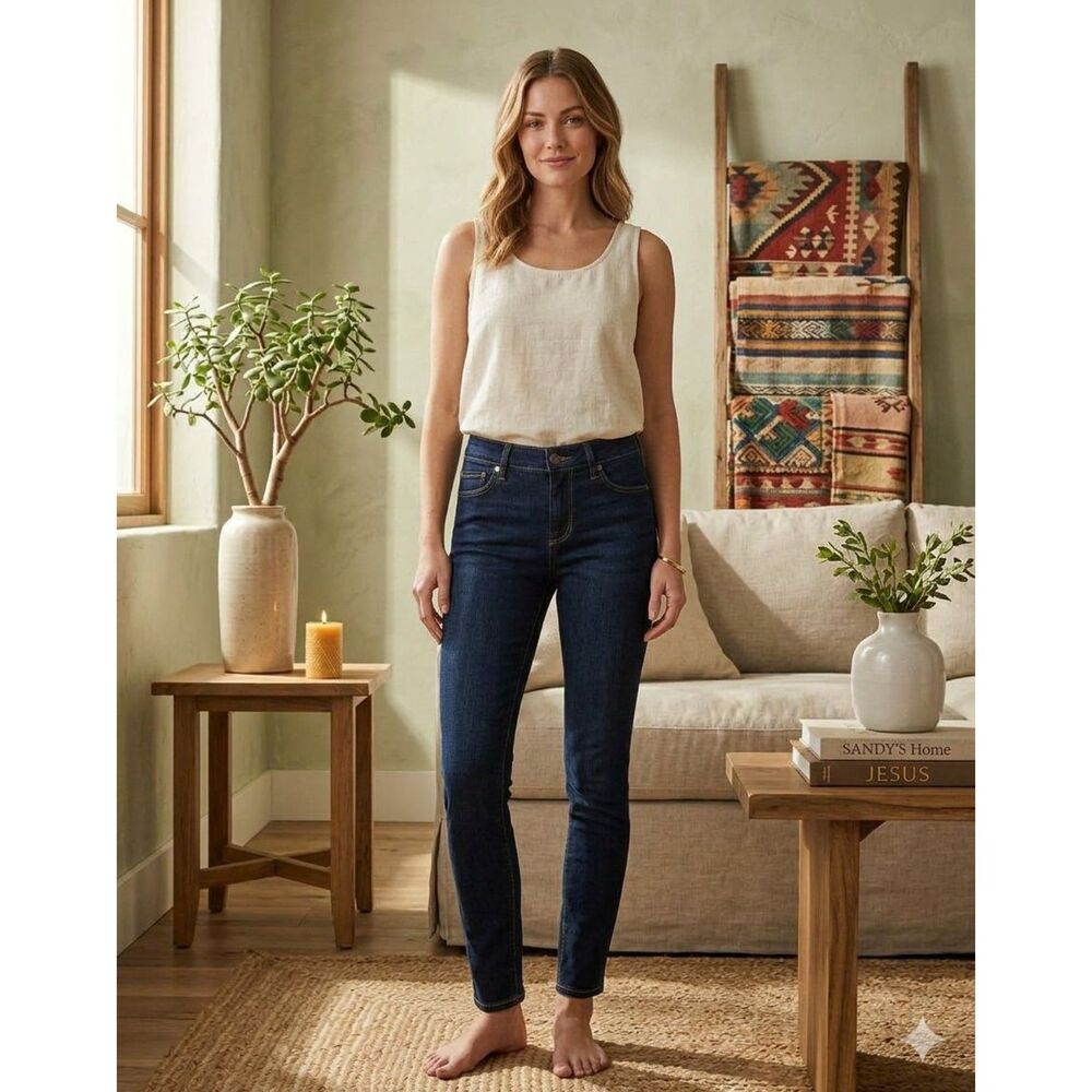 avy The Flirt Jeans Womens 4P Blue Low Rise Skinny Stretch Denim